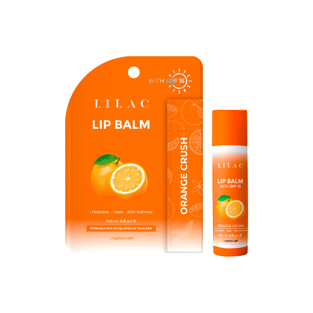 Lilac Lipbalm With SPF 15 - Orange Crush