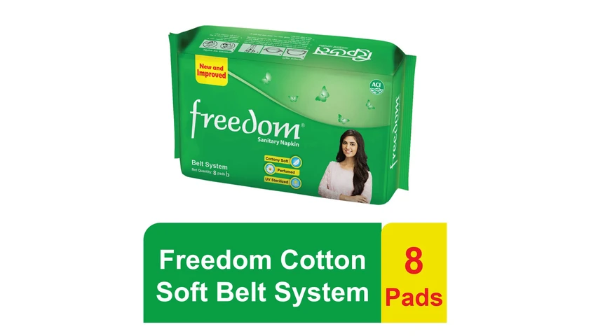 Freedom Belt System Sanitary Napkin 8 Pieces