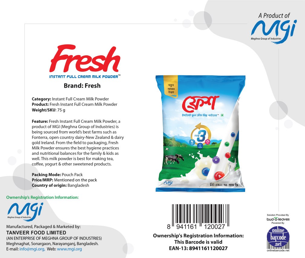 Fresh Instant Full Cream Milk Powder