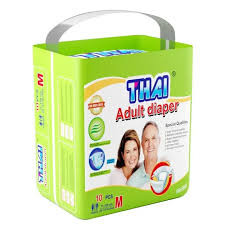 Thai Adult Diaper M size (71-120cm) 10pcs