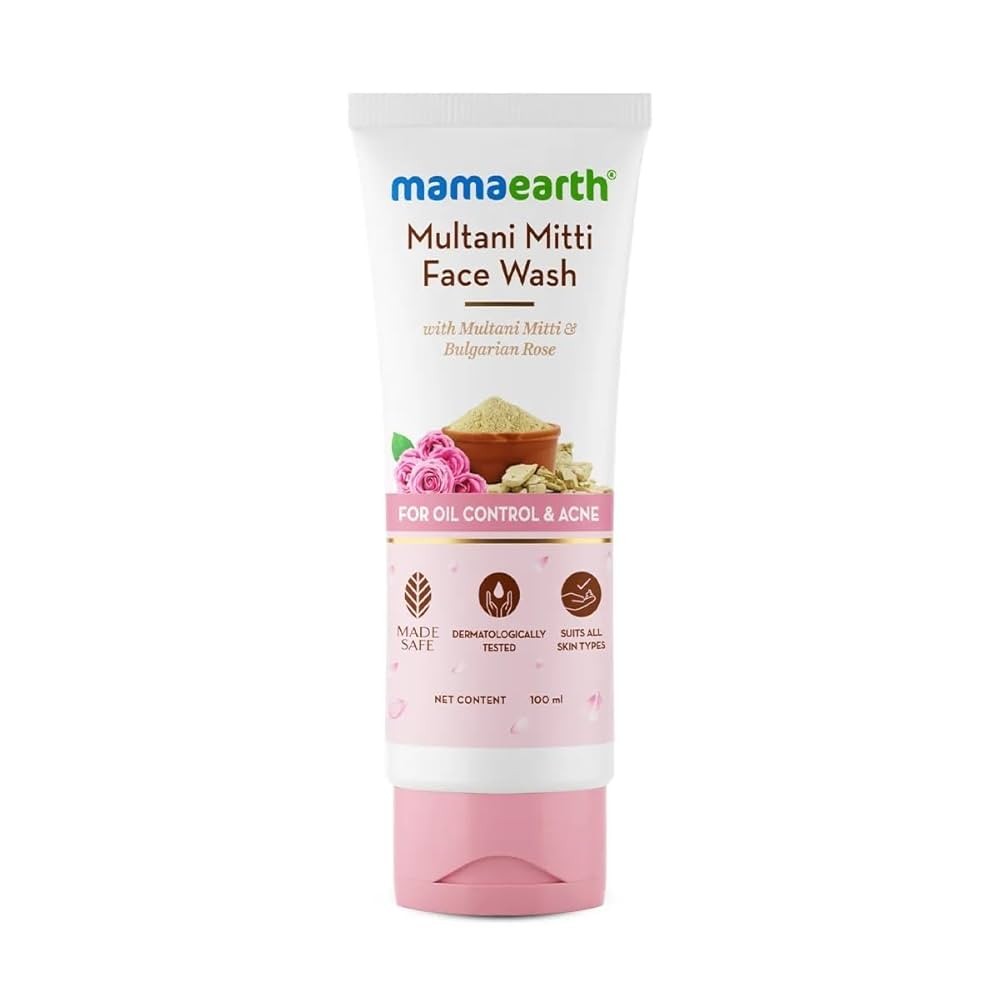 MAMAEARTH Multani Mitti Face Wash for Acne & Oil Control 100 ML