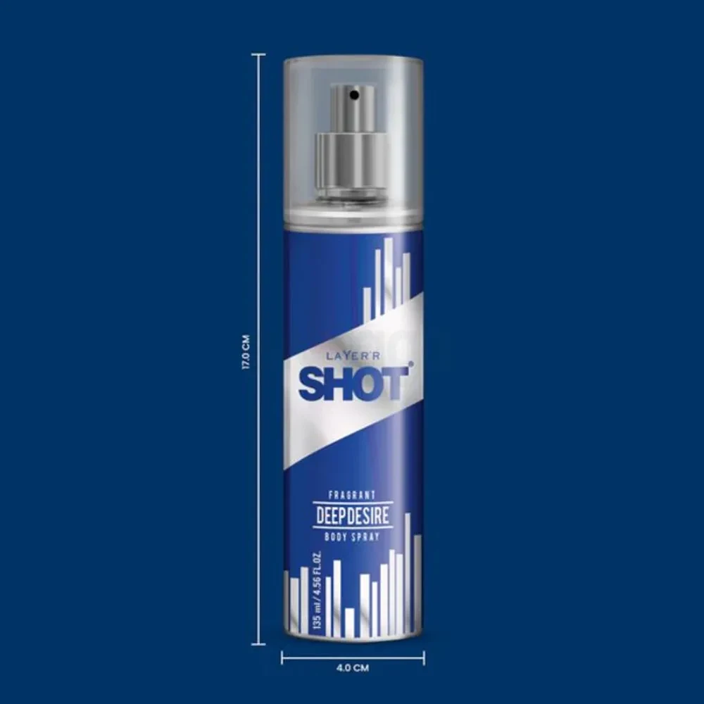 LAYERR SHOT FRAGRANT DEEP DESIRE BODY SPRAY 135 ML