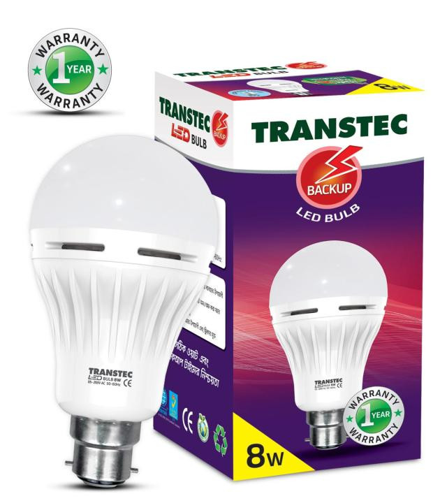 Transtec Smart LED Backup Bulb 8 Watt
