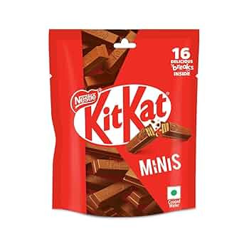 KIT KAT Minis, Choco Coated Wafer Bar, Share Bag, Miniature Pouch